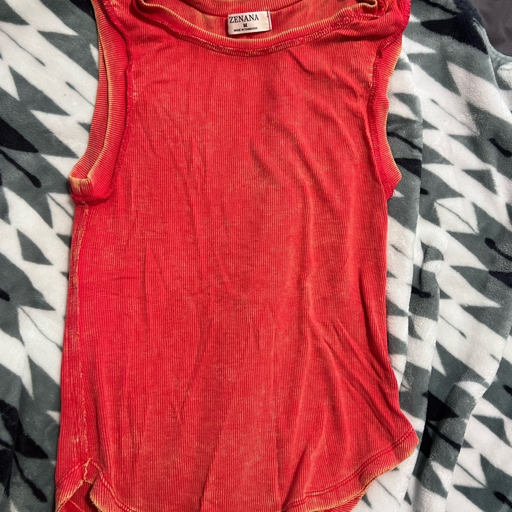 Zenana Outfitters Red Tank Top Casual Style